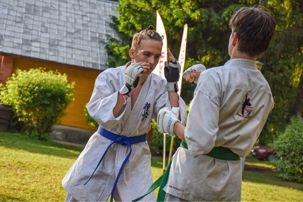 Kyokushin karate sparring
